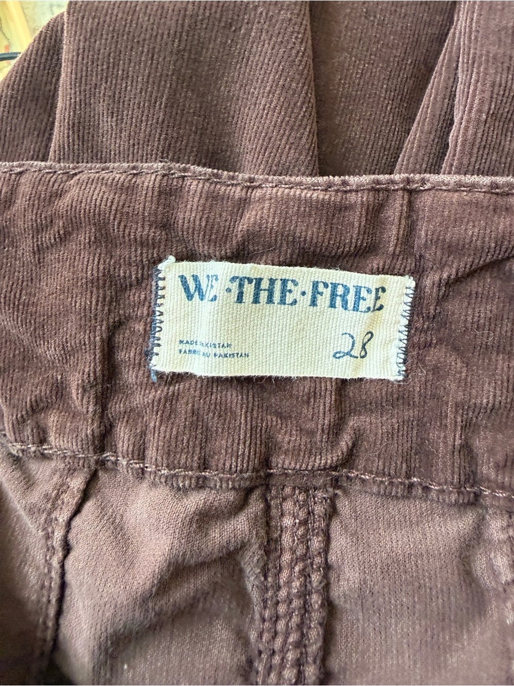 We the Free Corduroy Women's Flare Jeans in Deep Brown - Picture 7 of 8